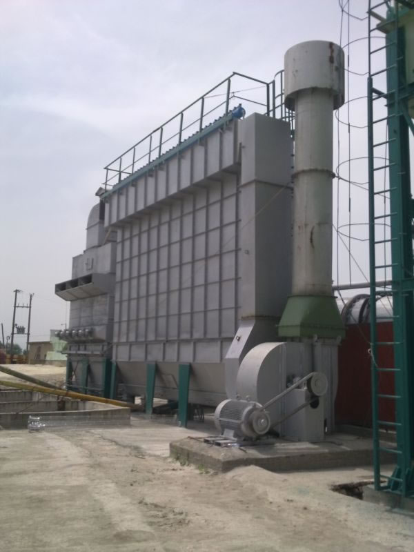 Reconstruction of an existing Bag filter for dedusting a raw material dryer in an asphalt mixing plant