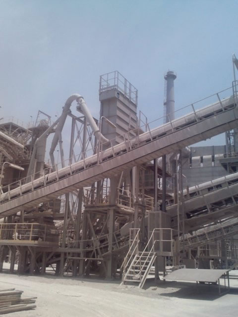 Dedusting of different positions in a cement factory