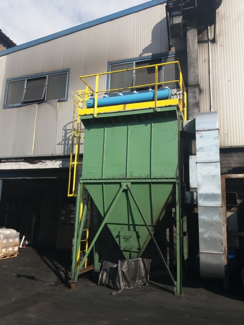 bag filter 180 m2 for dedusting a carbon black handling plant