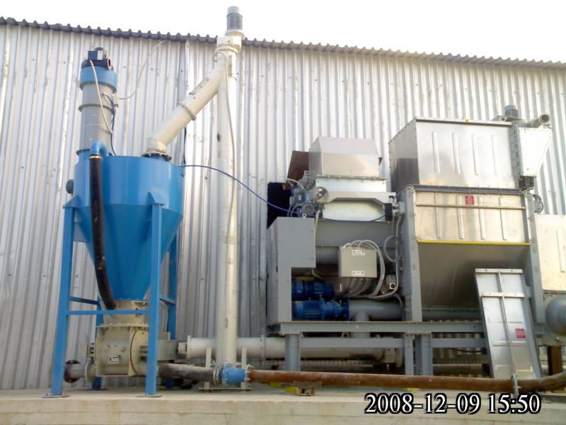 Debagging and pneumatic conveying of 15 t/h cement