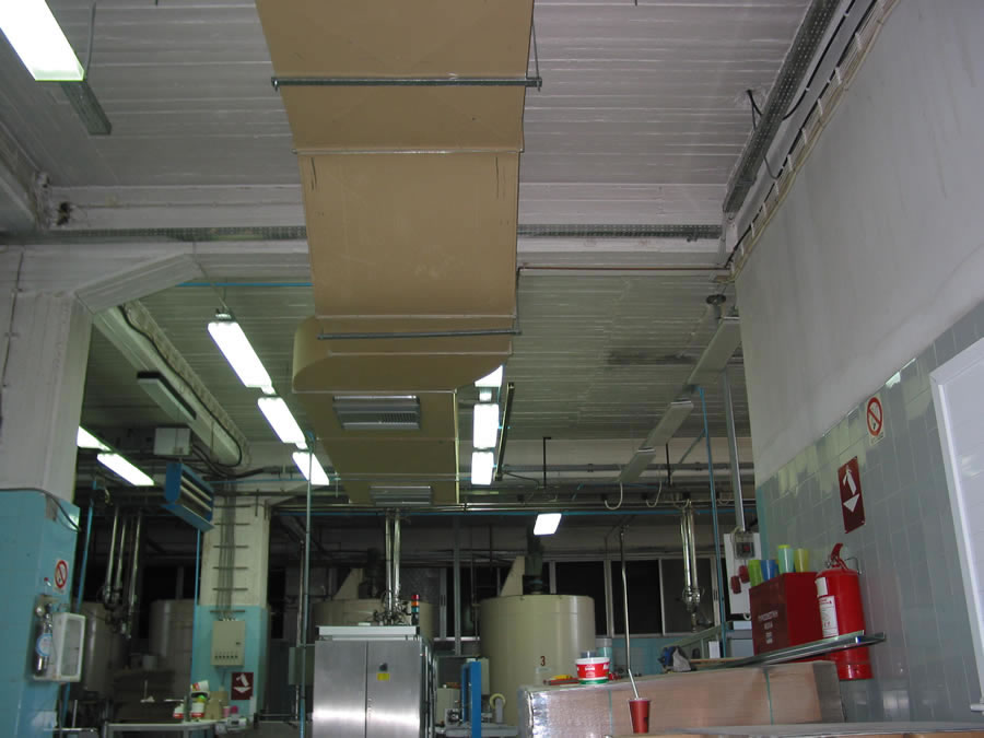 Airconditioning system in a chocolate production factory