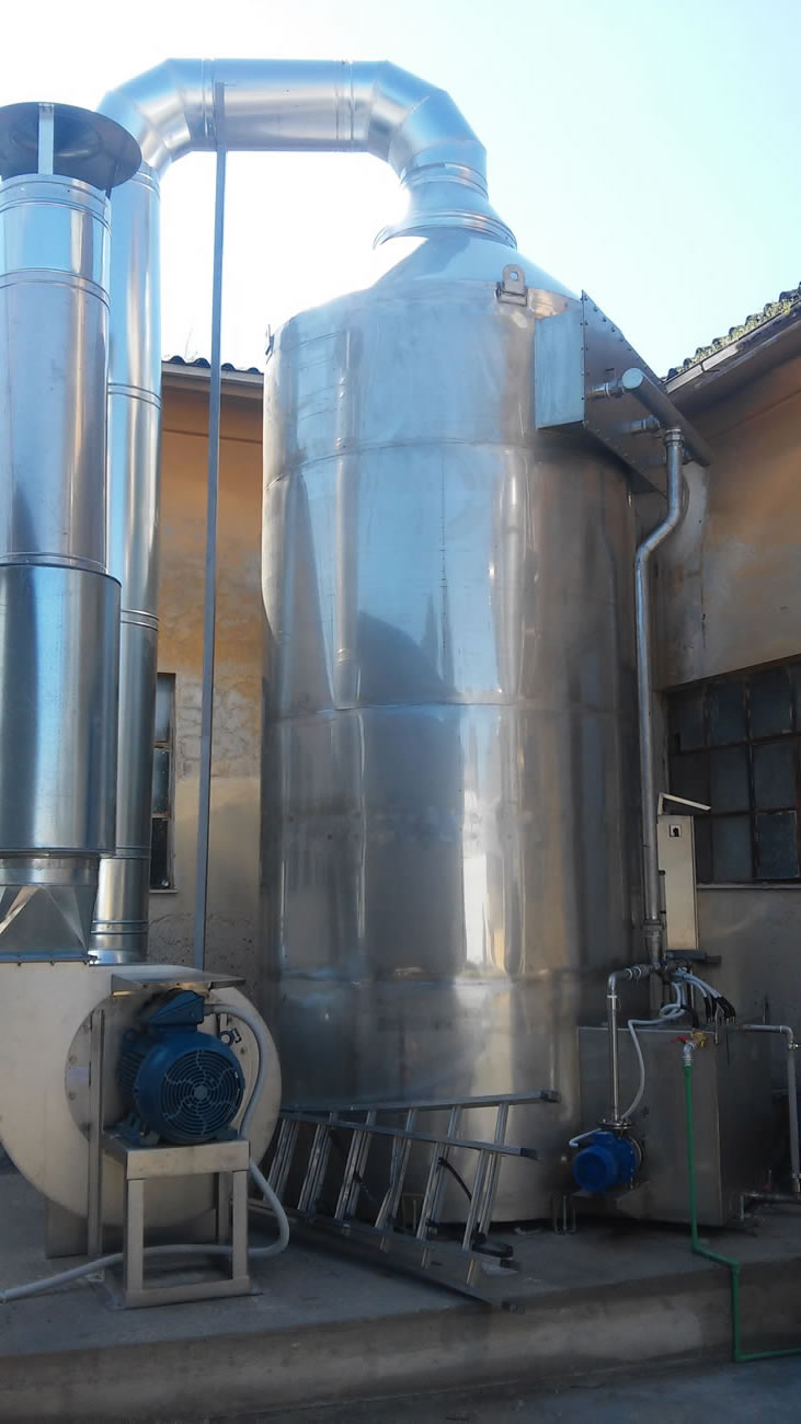 Ανοξείδωτη πλυντηρίδα δυναμικότητας 30.000 μ³/η σε  εργοστάσιο παραγωγής συσωρευτών
